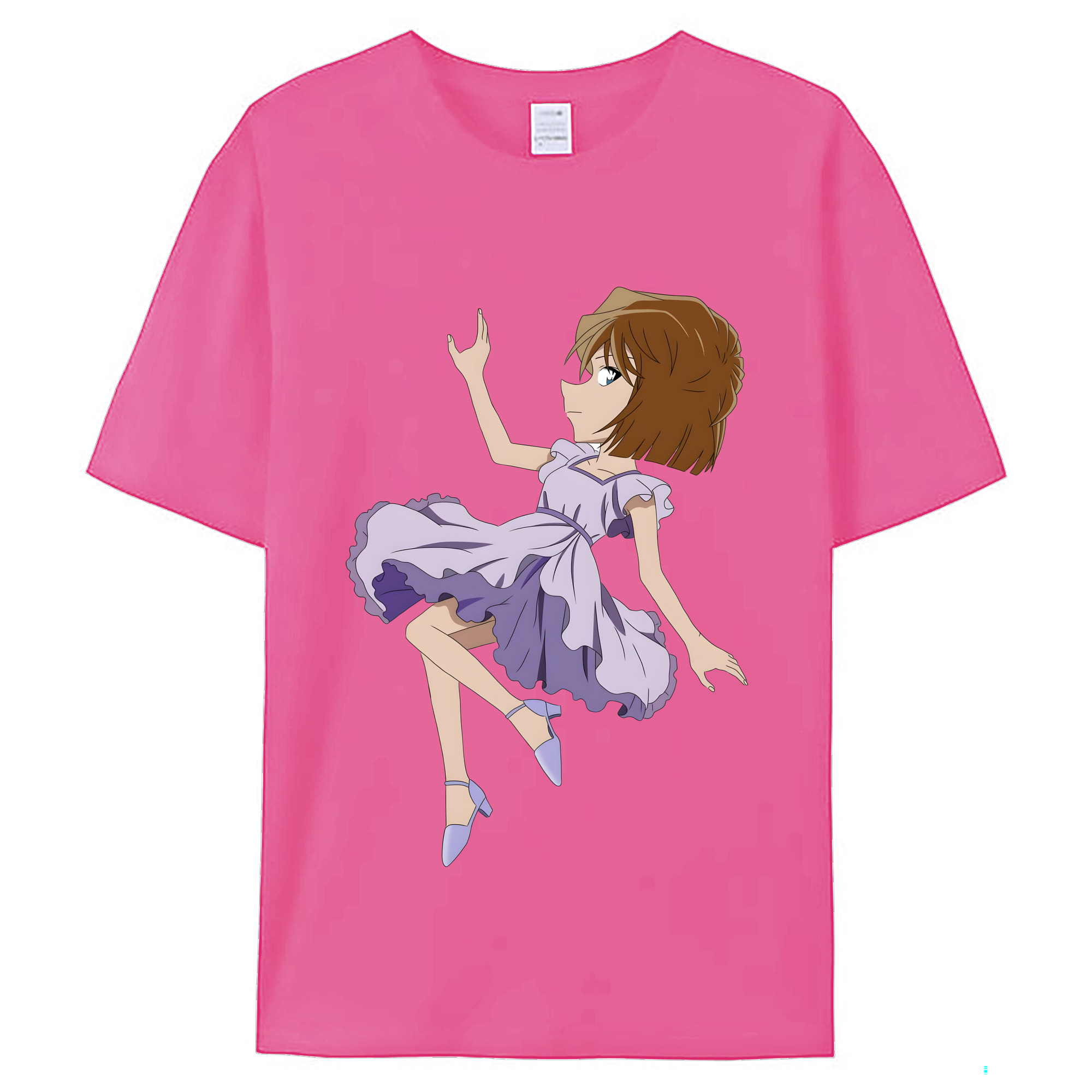 （画像用） 名探偵コナン 灰原 哀 はいばら あい Detective Conan Anita Hailey、Vi Graythorn Haibara Ai レディースカジュアルプリントTシャツ（綿100％）